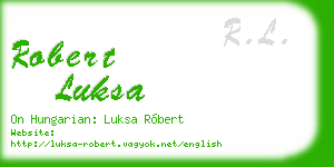 robert luksa business card