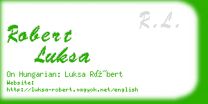 robert luksa business card